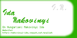 ida makovinyi business card